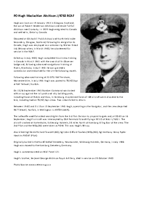 A preview of a PDF biography for Aitchison, Hugh Maclachlan
